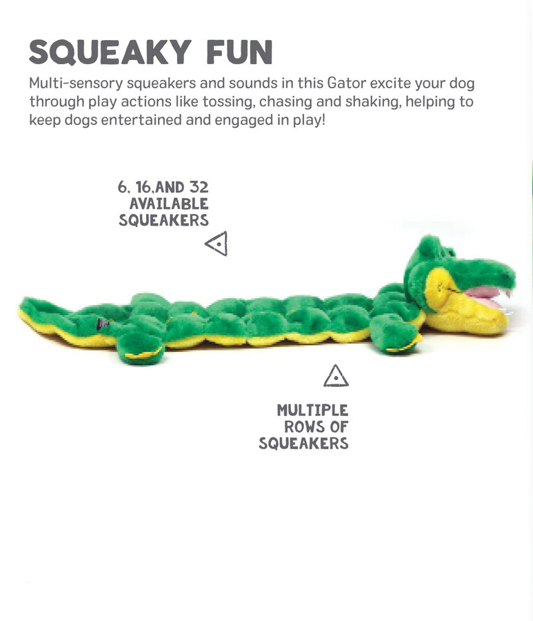 Squeaker Matz Plush Toy Gator