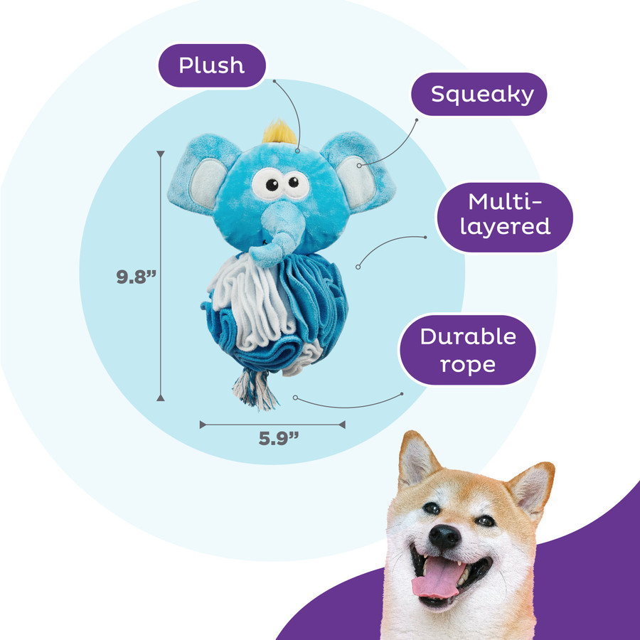 Stuff N' Snuffle Elephant Blue
