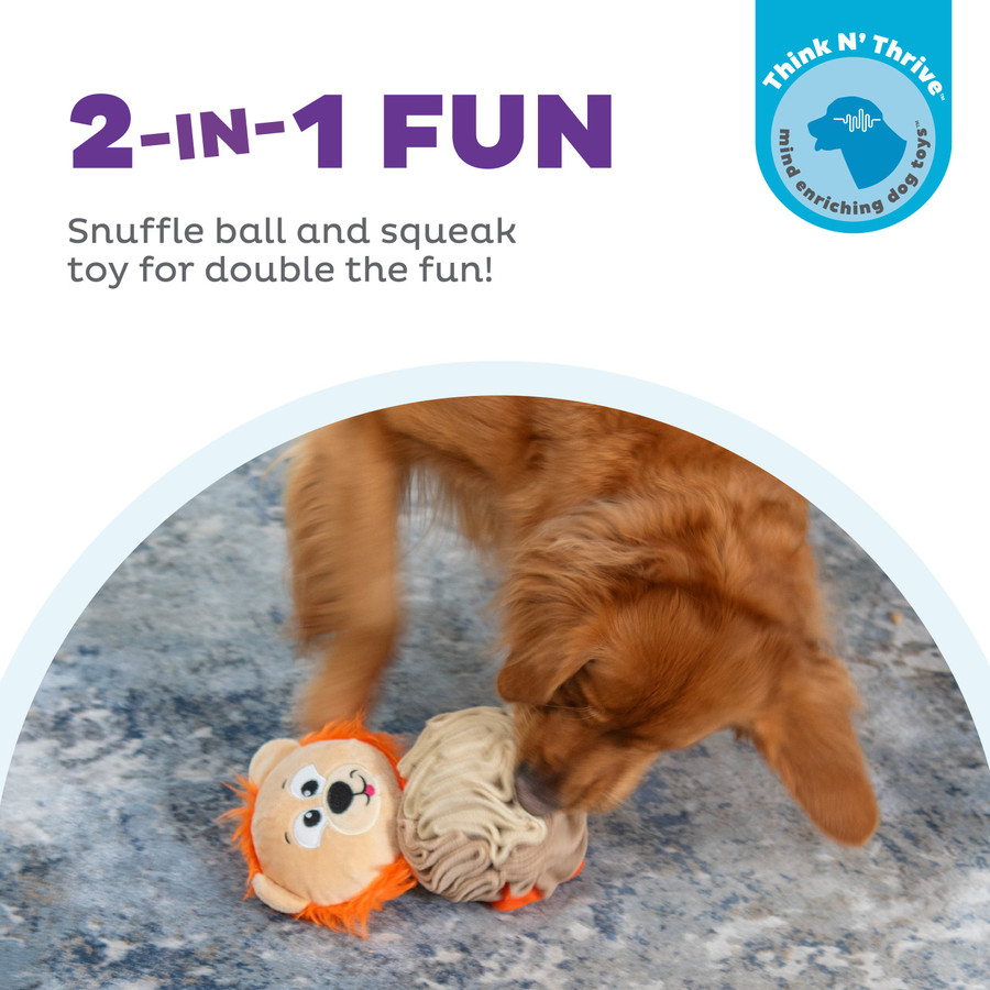 Stuff N' Snuffle Interactive Plush Dog Puzzle And Snuffle Ball For Dogs Multi