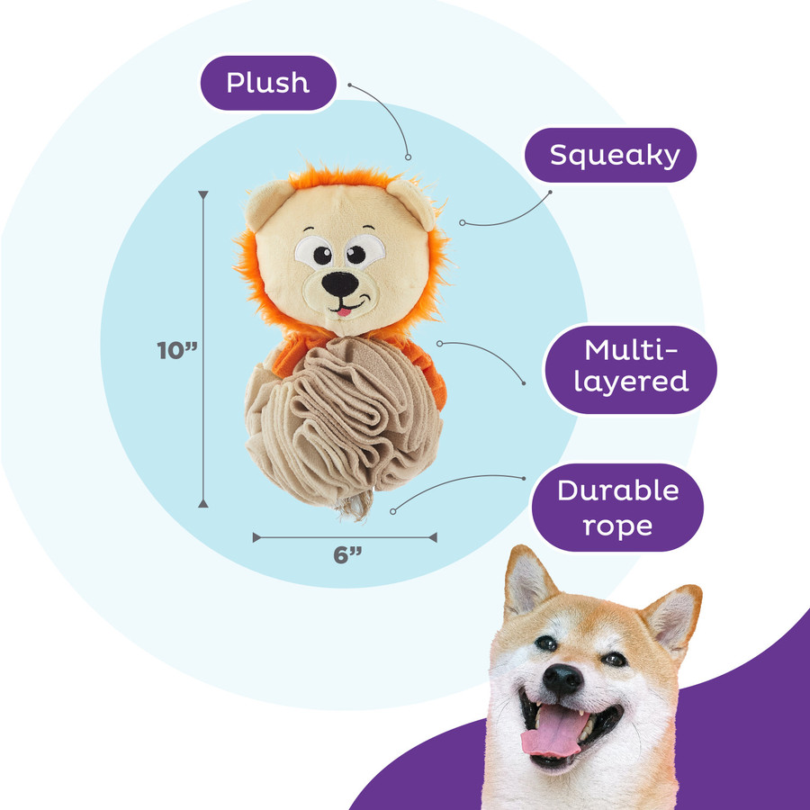 Stuff N' Snuffle Interactive Plush Dog Puzzle And Snuffle Ball For Dogs Multi