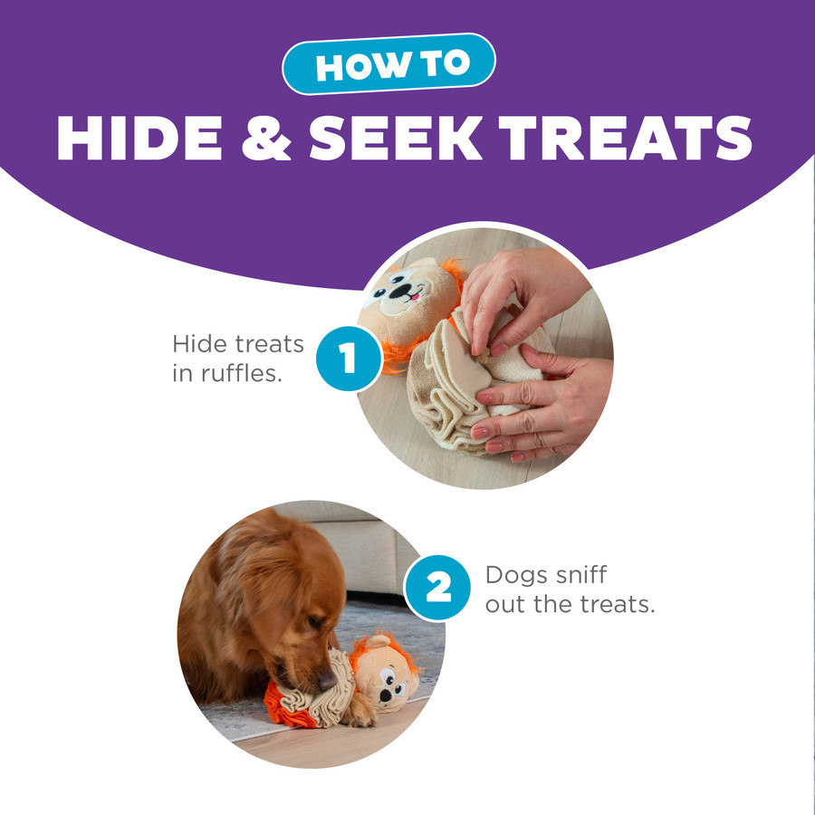 Stuff N' Snuffle Interactive Plush Dog Puzzle And Snuffle Ball For Dogs Multi