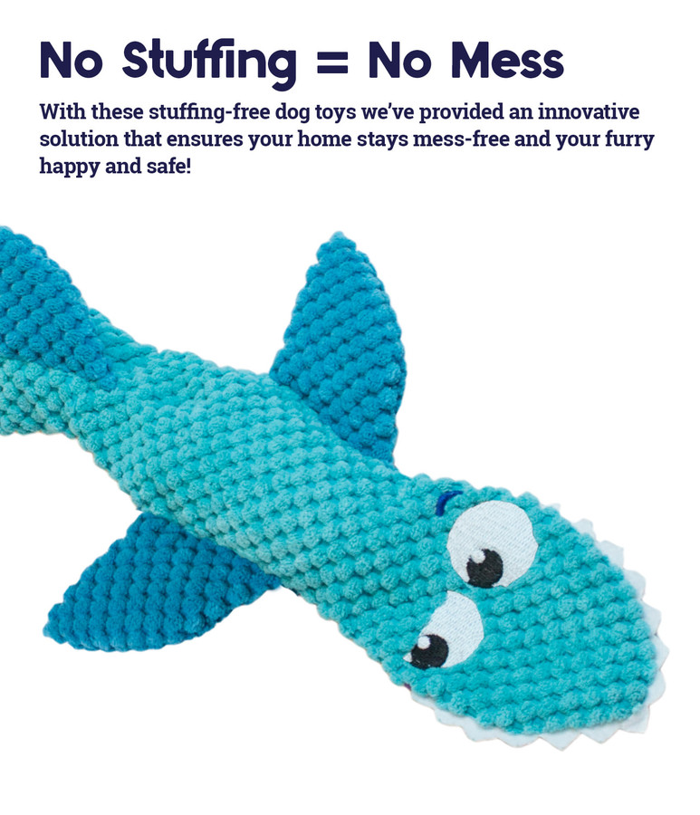 Stuffing-Free Big Squeak Plush Dog Toy