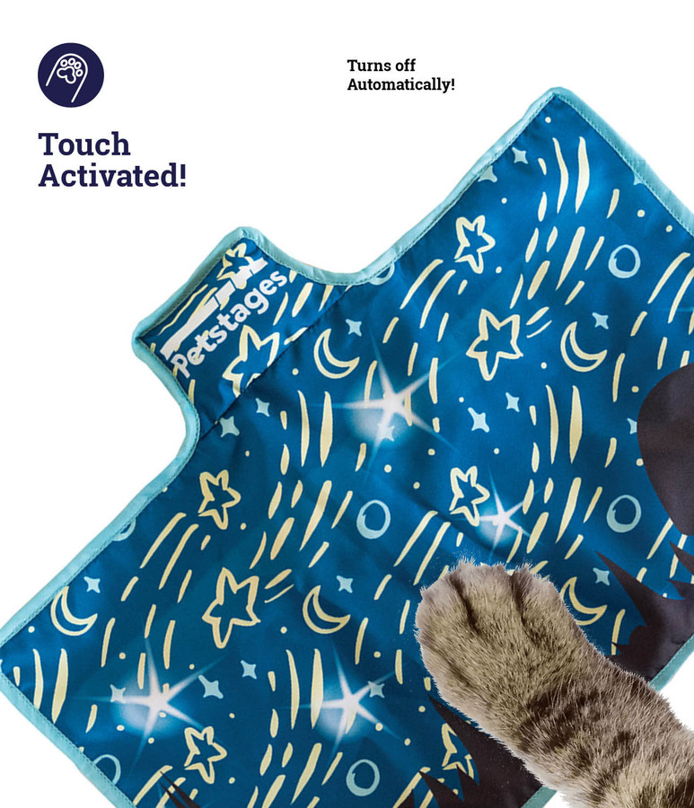 Swat And Play Quiet Mat For Cats Blue
