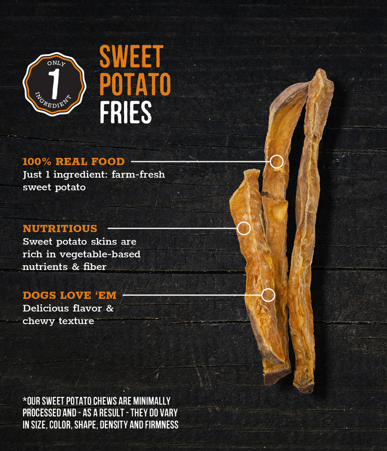 Sweet Potato Fries Dog Treats Orange 32 Oz