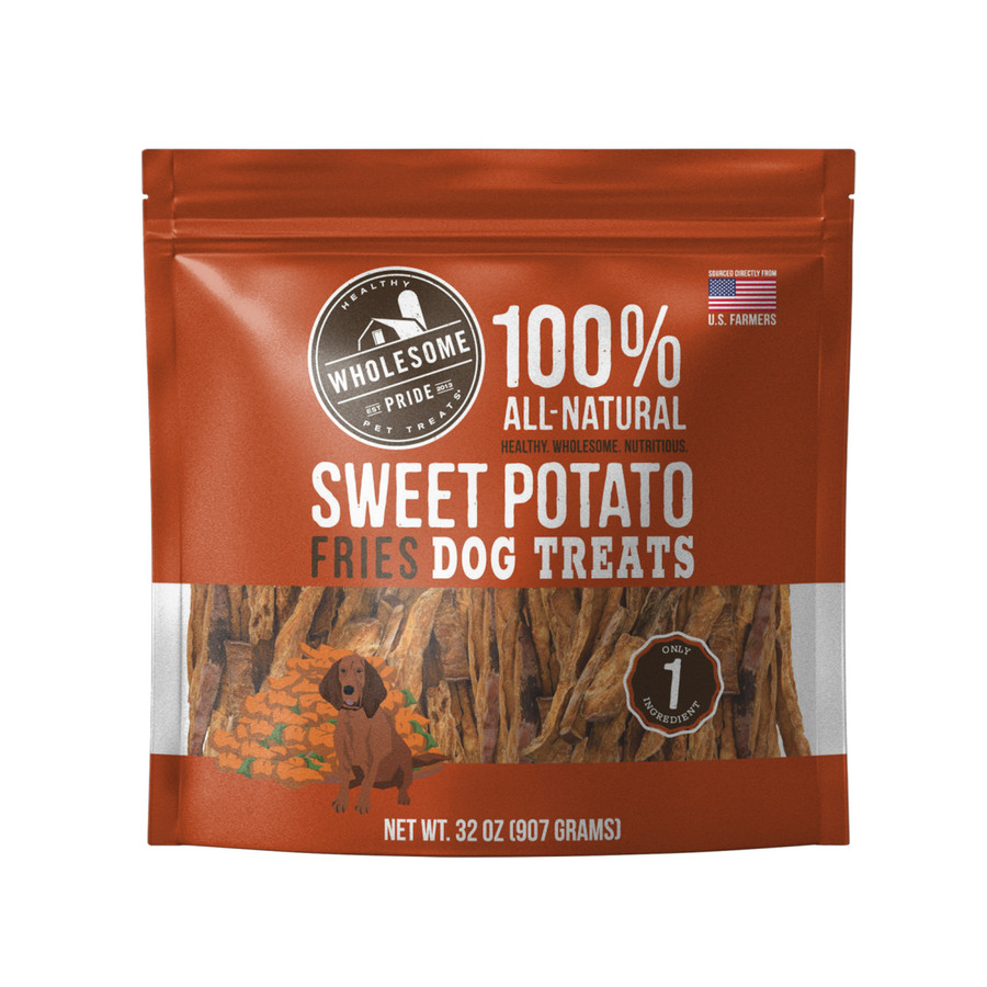 Sweet Potato Fries Dog Treats Orange 32 Oz