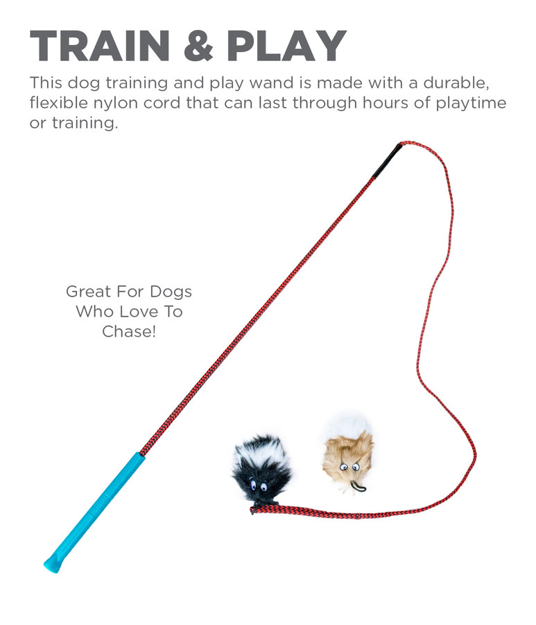 Tail Teaser Dog Wand Lure Toy