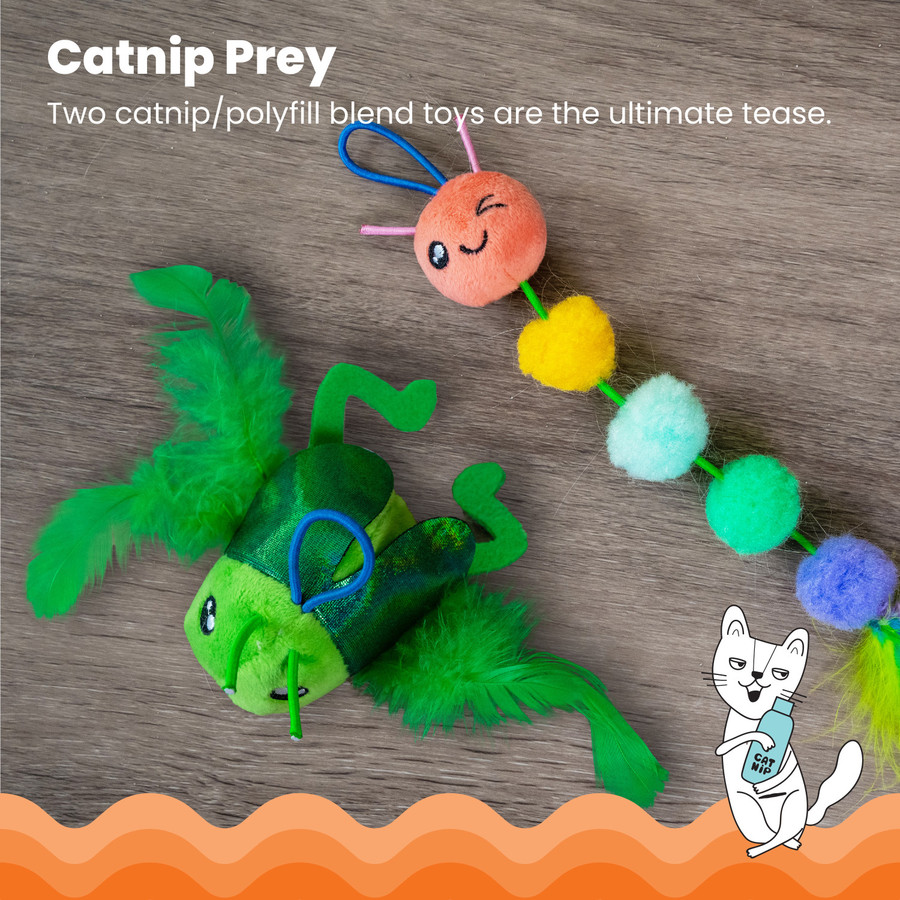 Tail Teaser Ground Prey Interactive Cat Wand