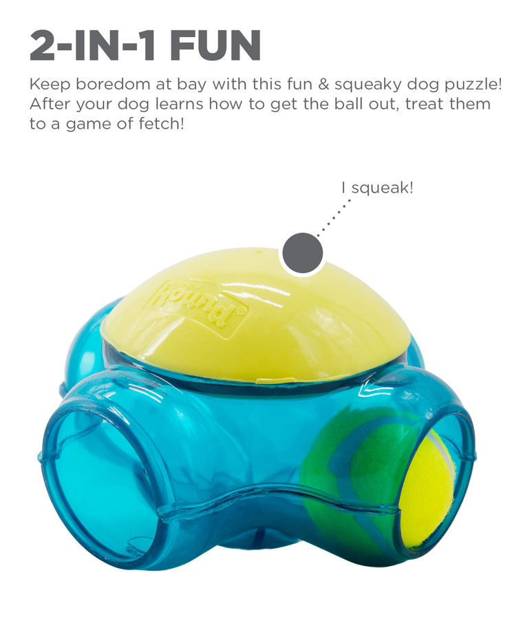 Tennis Maze Craze Dog Puzzle Toy Blue