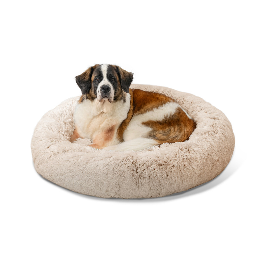 The Original Calming Donut Shag Cat & Dog Bed