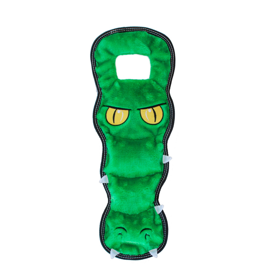 Tough Seamz Gator Plush Dog Toy Green XL