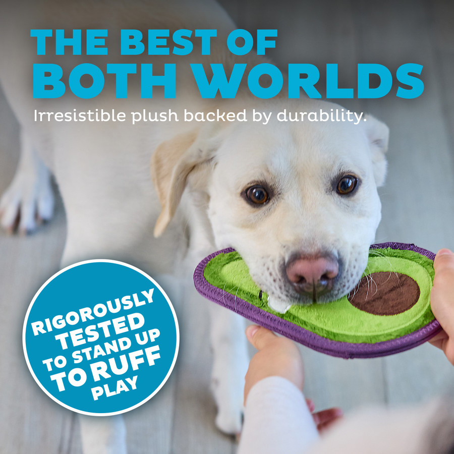 Tough Skinz Avocado Durable Dog Toy Green