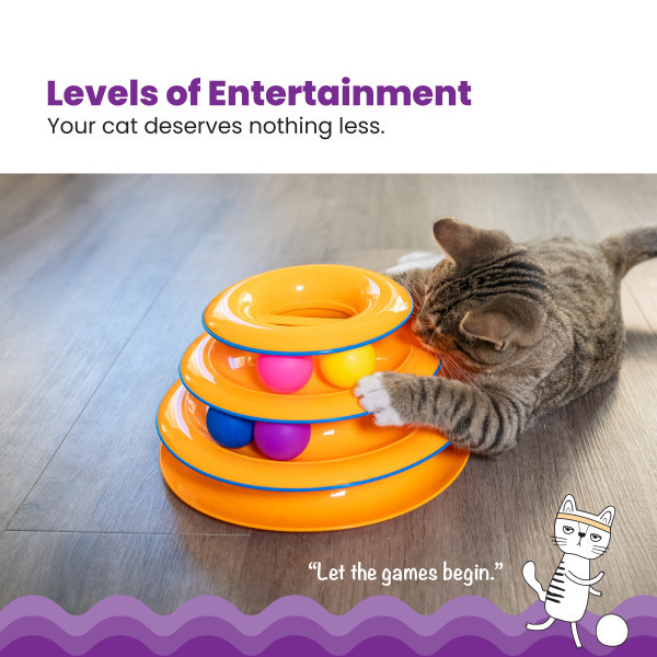 Tower Of Tracks Cat Toy Multi