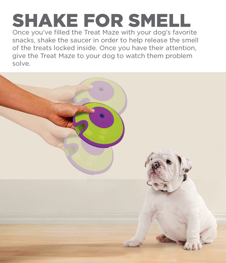 Treat Maze Interactive Puzzle Dog Toy Green