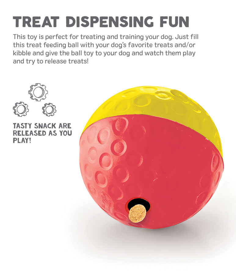 Treat Tumble Interactive Puzzle Dog Toy Red Large