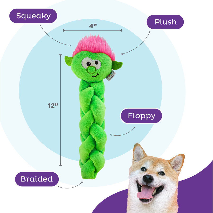 Twistiez Interactive Plush Dog Puzzle Green Small
