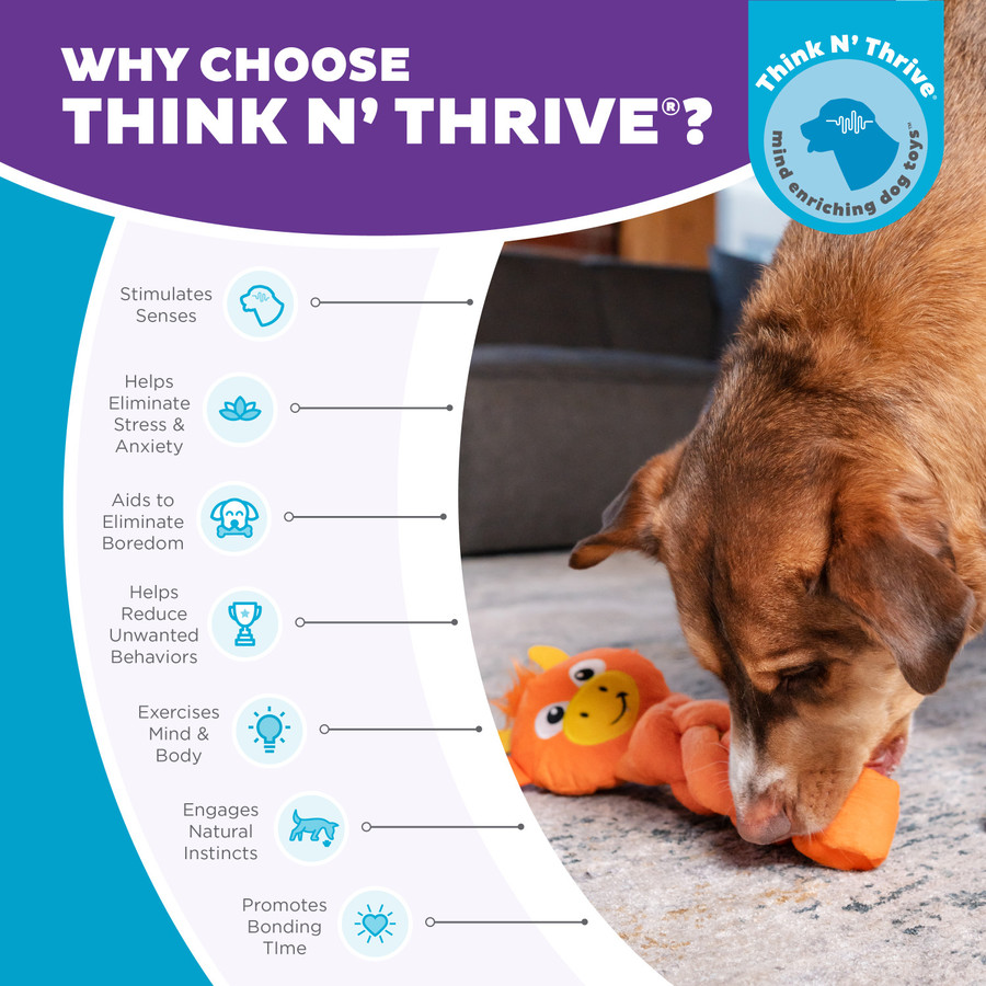 Twistiez Interactive Plush Dog Treat Puzzle Dragon Orange