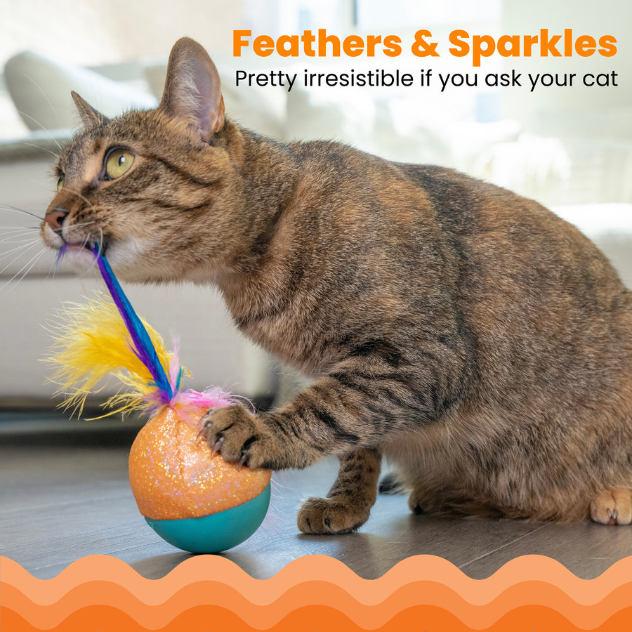 Whack N’ Wobble Ball Interactive Cat Toy Multi