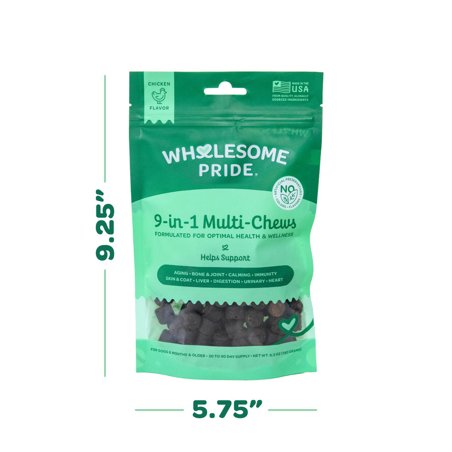 Wholesome Pride 9-in-1 Multi-Chews Supplement For Dogs 6.3oz