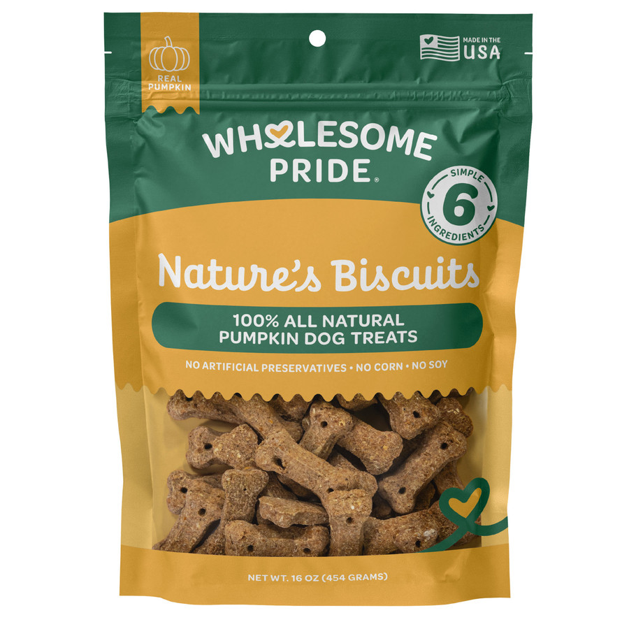 Wholesome Pride Nature's Biscuits Mini Dog Treats Pumpkin 16oz