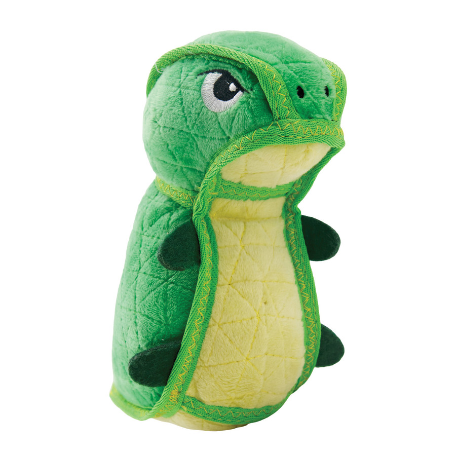 Xtreme Seamz Dino Plush Dog Toy Green Medium