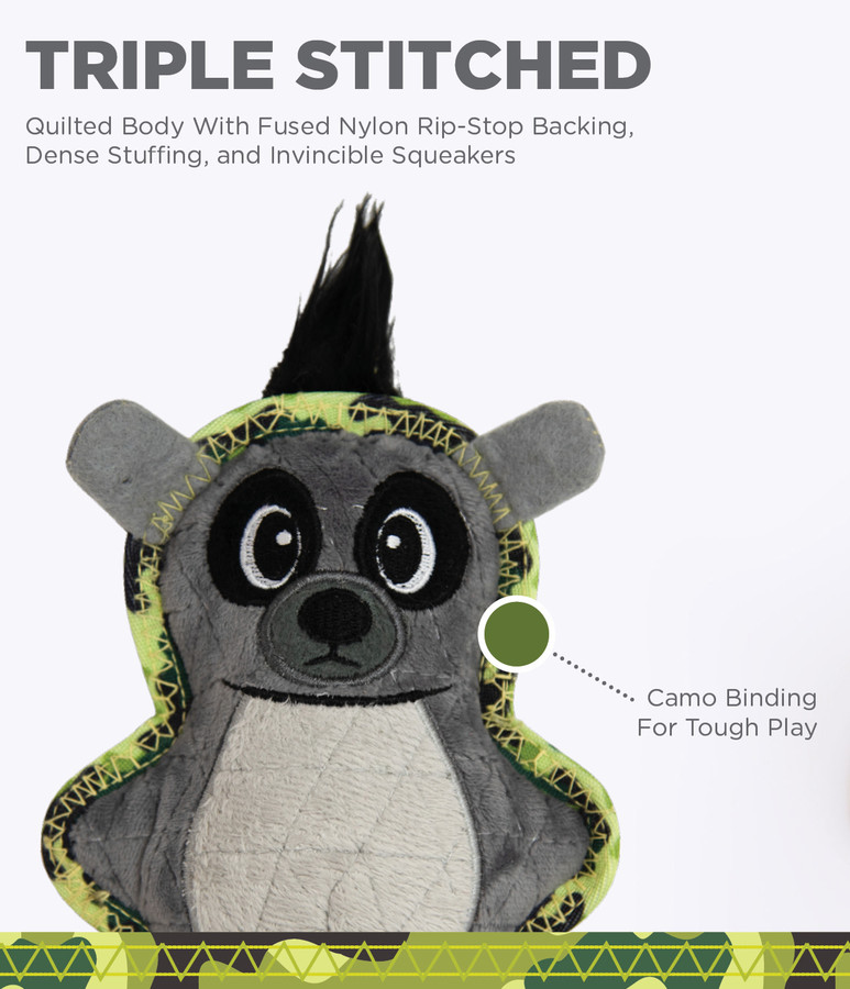 Xtreme Seamz Lemur Dog Toy Grey Small