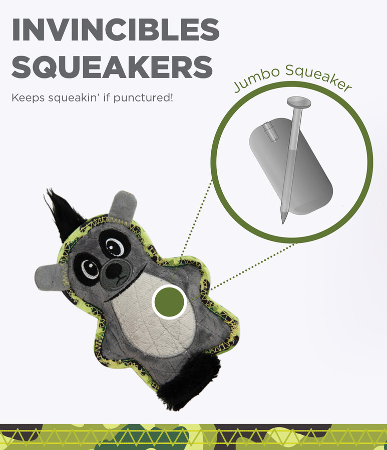 Xtreme Seamz Lemur Dog Toy Grey Small