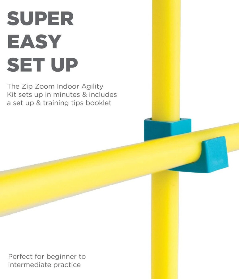 Zip & Zoom Indoor Dog Agility Training Kit For Dogs Multi