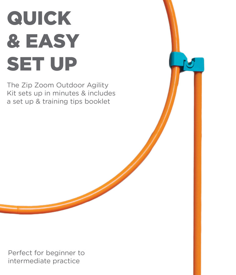 Zip & Zoom Outdoor Dog Agility Training Kit For Dogs Multi